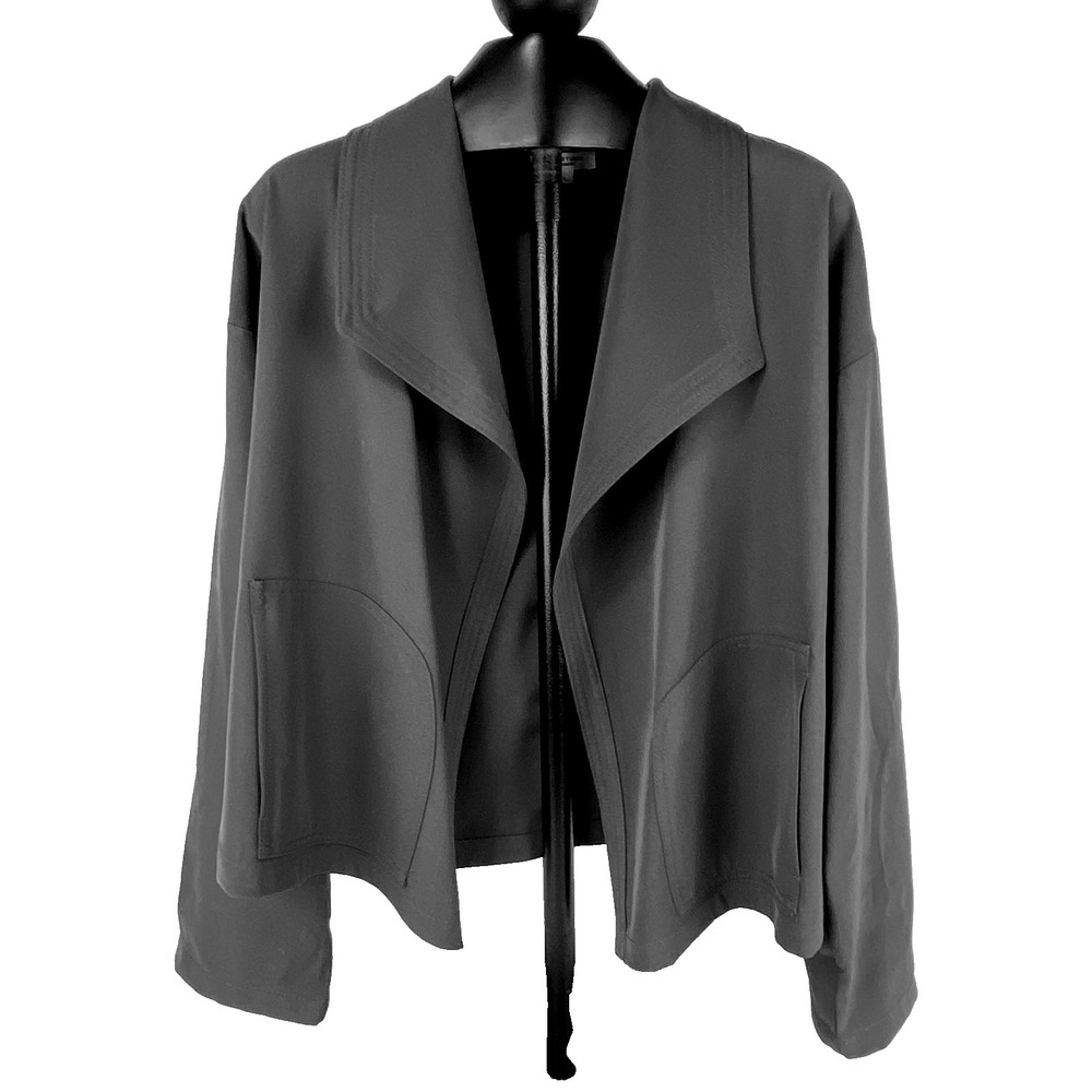 Max Studio Long Sleeve Soft Drape Jacket Womens L Cardigan Thick Fabric Stretch